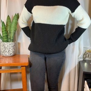 Black and white sweater